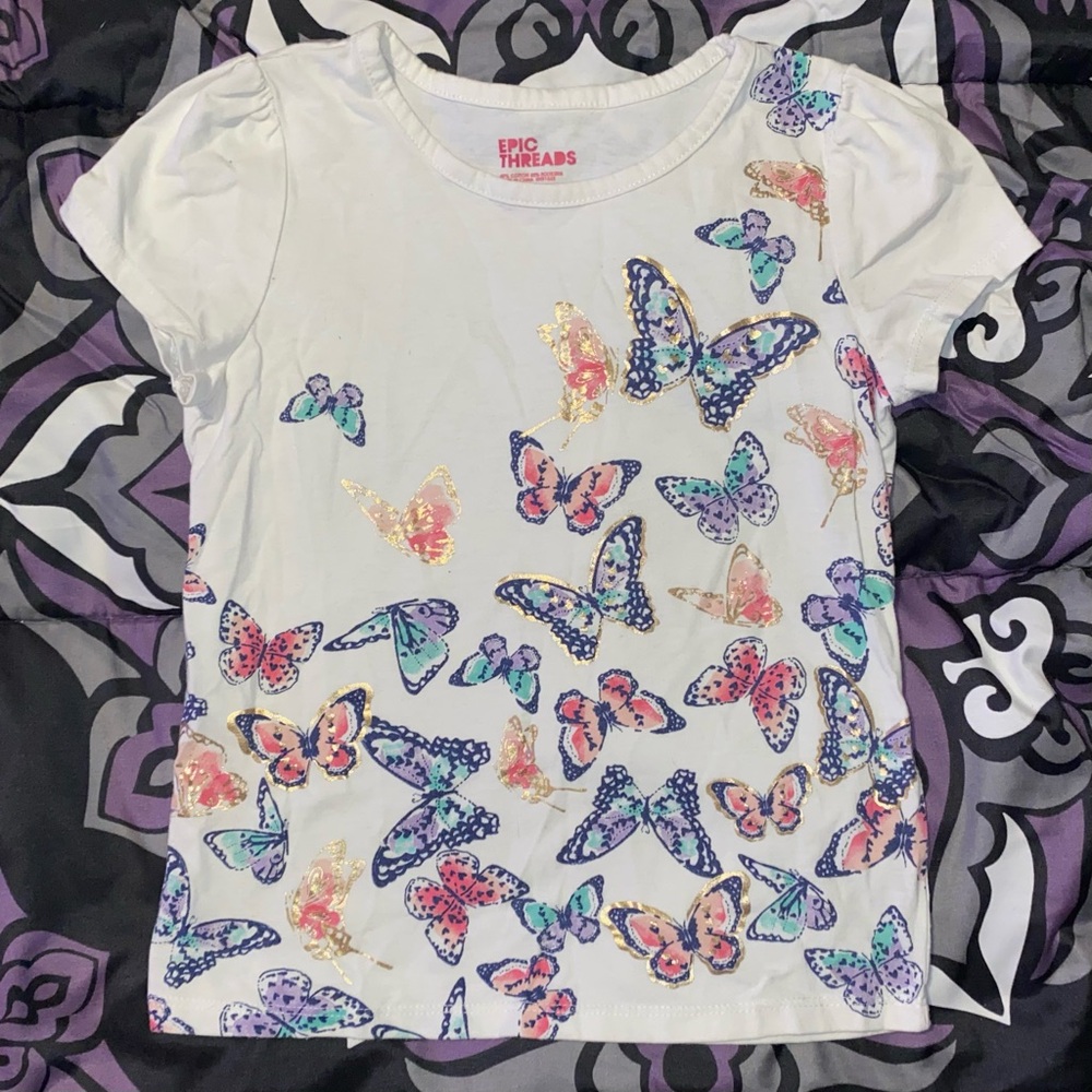 Epic Threads Butterfly Girls Shirt